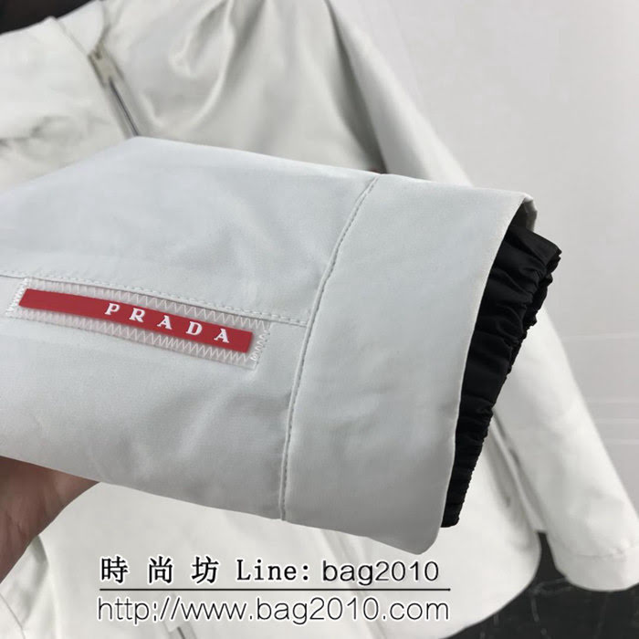 PRADA普拉達 長紅標男士頂級戶外型設計 防水可脫卸 連帽羽絨服 保暖外套 男女同款 ydi2614